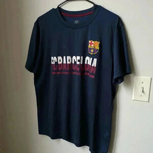 FC Barcelona Men’s Navy Blue Short Sleeve Soccer Jersey - Size L